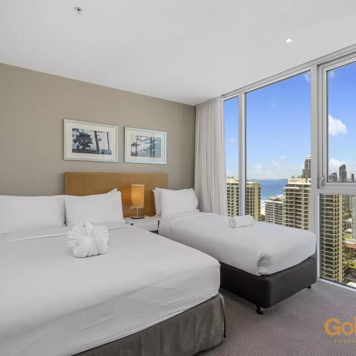 second bedroom of surfers paradise apartment - Level 28